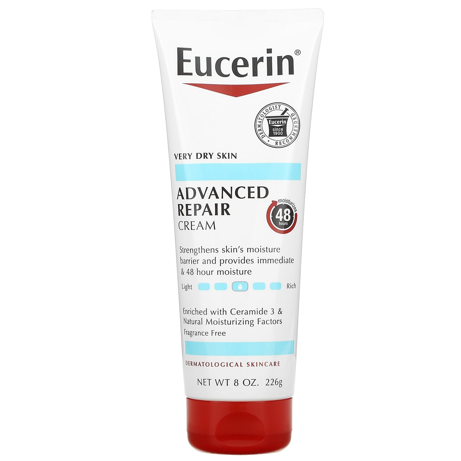 Eucerin Advanced Repair Cream Fragrance Free 8 Oz 226 G