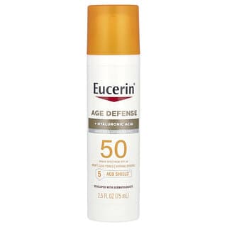 Eucerin, Protection anti-âge, Lotion écran solaire légère pour le visage, FPS 50, Sans parfum, 75 ml