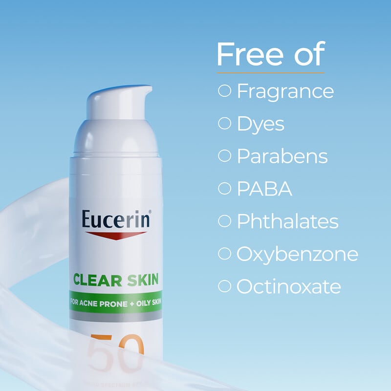Clear Skin, Lightweight Sunscreen Lotion for Face, SPF 50, Fragrance Free,  2.5 fl oz (75 ml)
