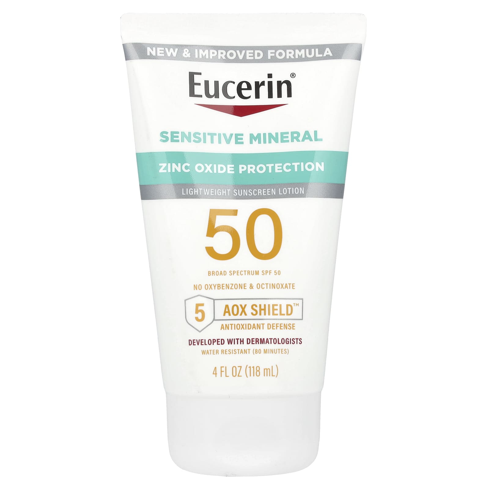Sensitive Mineral, Lightweight Sunscreen Lotion, SPF 50, 4