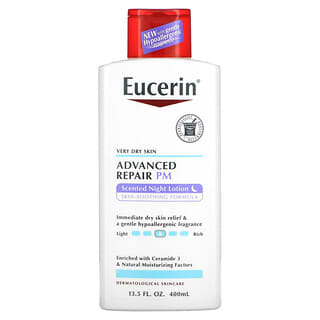 Eucerin, Advanced Repair Lotion, PM, ароматизированный ночной лосьон, 400 мл (13,5 жидк. Унции)