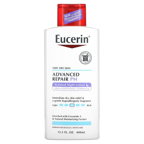 Eucerin, 高級修護乳液，PM，香氛之夜，13.5 液量盎司（400 毫升）