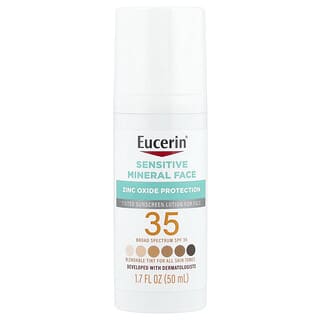 Eucerin, Sensitive Mineral Face Sunscreen Lotion, SPF 35, Tinted, 1.7 fl oz (50 ml)