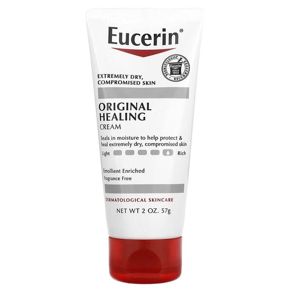 Eucerin, Original Healing 系列舒緩面霜，乾敏肌適用，無香型，2 盎司（57 克）