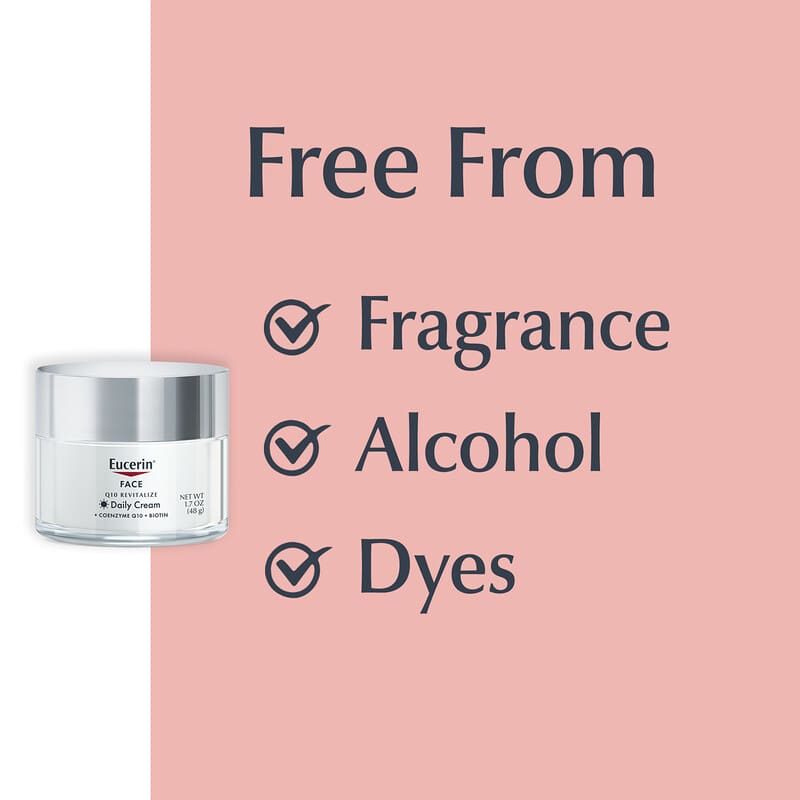 Face, Q10 Revitalize Daily Cream, Fragrance Free, 1.7 oz (48 g)