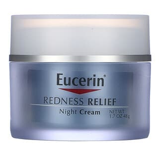 Eucerin, تخفيف احمرار الوجه، عناية بالبشرة على يد أطباء الأمراض الجلدية، كريم ليلي، 1.7 أونصة (48 جم)