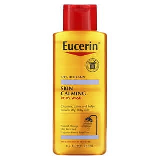 Eucerin, غسول الجسم المهدئ للبشرة المتهيجة والجافة، خالٍ من العطور، 8.4 أونصة سائلة (250 مل)