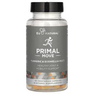 Eu Natural, Primal Move, мультивитамины с куркумой и босвеллией, 60 вегетарианских капсул