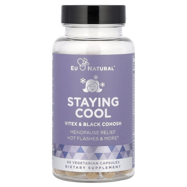 Eu Natural Staying Cool, Vitex & Black Cohosh, 60 Vegetarian Capsules