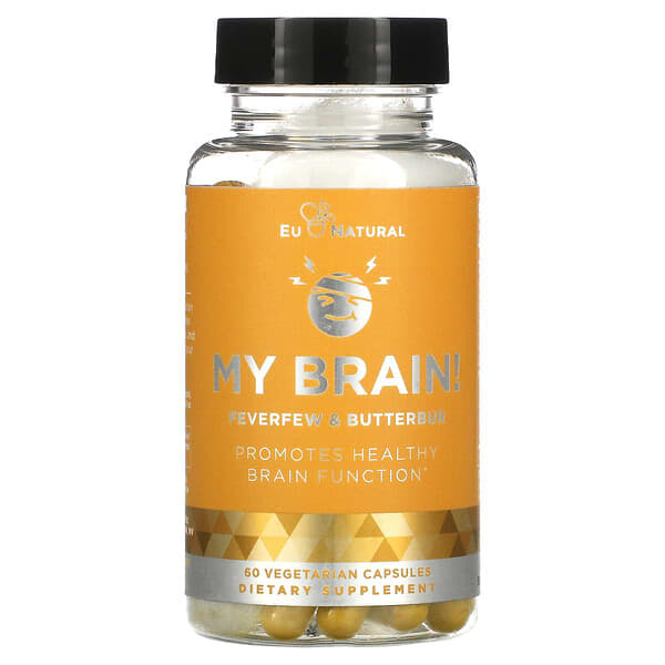 Eu Natural‏, My Brain!, Feverfew & Butterbur, 60 Vegetarian Capsules