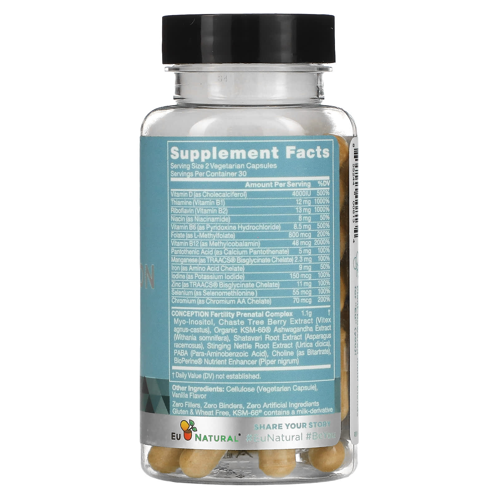 Eu Natural, CONCEPTION, Female Fertility Prenatal, 60 Vegetarian Capsules