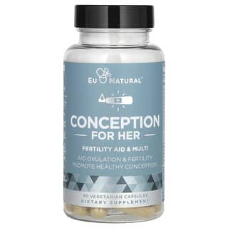 Eu Natural, Conception for Her, Fertility Aid & Multi, Unterstützung der weiblichen Fruchtbarkeit und Multinährstoffpräparat, 60 pflanzliche Kapseln