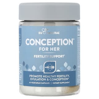 Eu Natural, Conception for Her, мультивитамины для поддержки женской фертильности, 60 вегетарианских капсул
