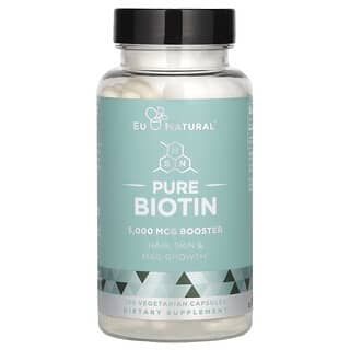 Eu Natural, Pure Biotin, 5,000 mcg, 120 Vegetarian Capsules