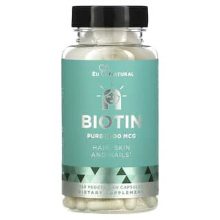 Eu Natural, Biotina, 5000 mcg, 120 cápsulas vegetales