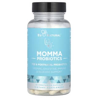 Eu Natural, Momma Probiotics, пробиотици преди и след раждане, 30 вегетариански капсули