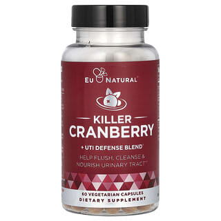 Eu Natural, Miracle Cranberry + UTI Defense Blend, Cranberry- und UTI-Abwehrmischung, 60 pflanzliche Kapseln