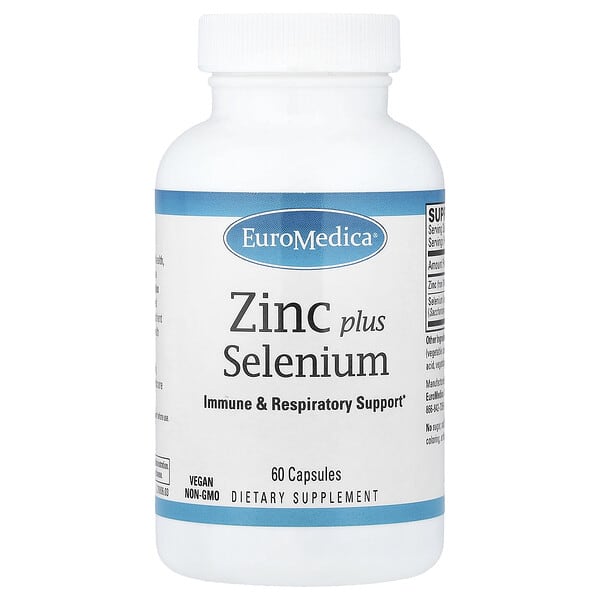 EuroMedica Zinc Plus Selenium, 60 Capsules