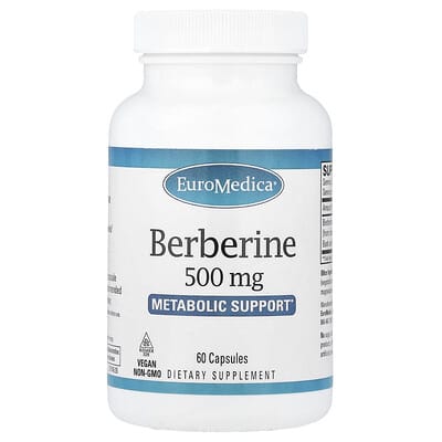 EuroMedica, Berberine, 500 mg, 60 Capsules