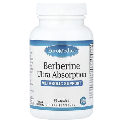 EuroMedica, Berberine Ultra Absorption, 60 Capsules