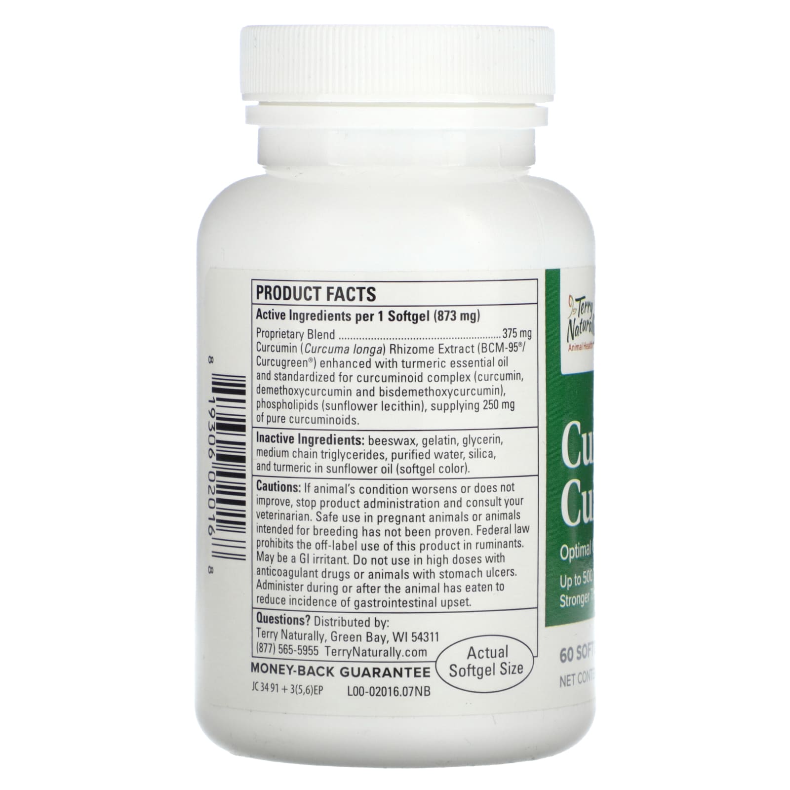 Terry Naturally, Curacel Curcumin, Optimal Cellular Support, For Dogs