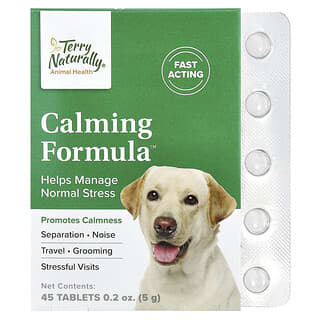 Terry Naturally, Formula calmantă, pentru câini, 45 tablete, 0,2 oz (5 g)