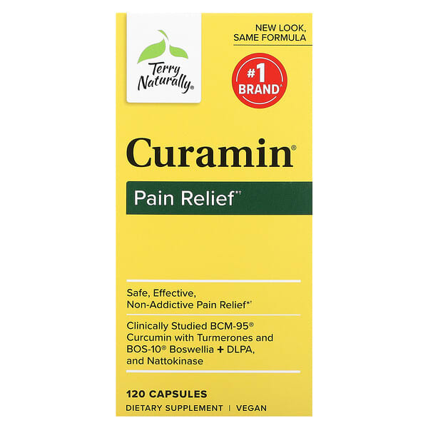 Terry Naturally, Curamin, Suplemento para el alivio del dolor, 120 cápsulas