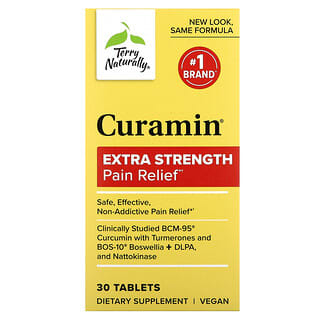 Terry Naturally, Curamin, обезболивающее, повышенная сила действия, 30 таблеток