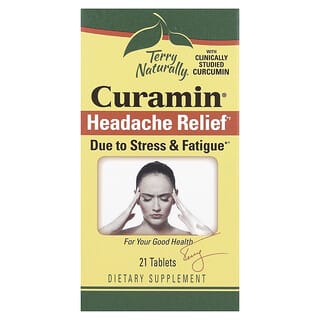 Terry Naturally, Curamin, средство от головной боли, 21 таблетка