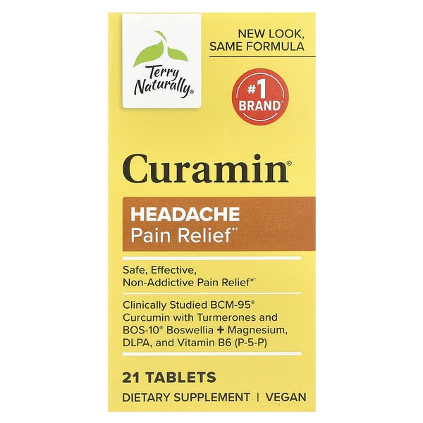 Terry Naturally Curamin®, Headache Pain Relief, 21 Tablets