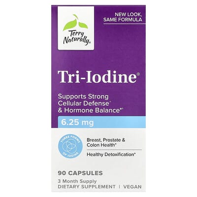 Terry Naturally, Tri-Iodine®, 6.25 mg, 90 Capsules