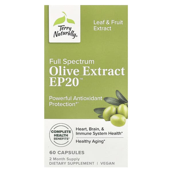 Full Spectrum Olive Extract EP20™, 60 Capsules