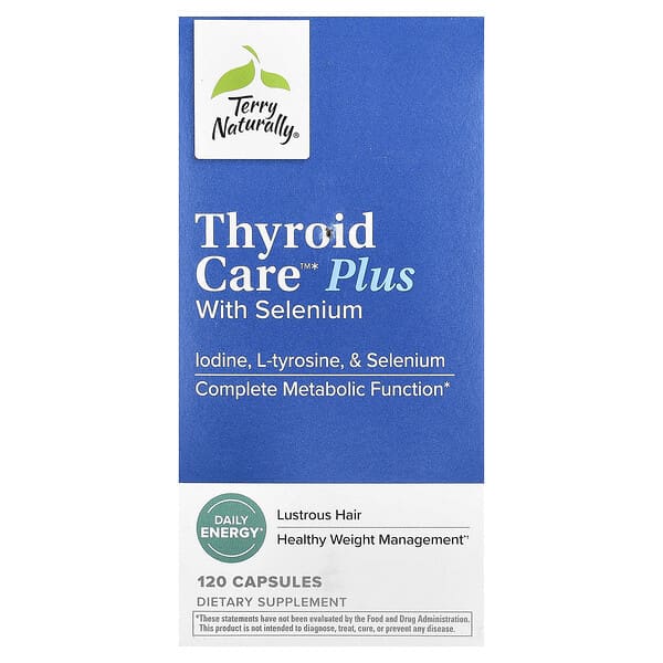 Terry Naturally, Thyroid Care Plus із селеном, 120 капсул