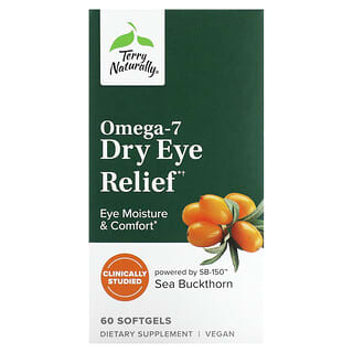 Terry Naturally, Omega 7, Alivio para los ojos secos, 60 cápsulas blandas