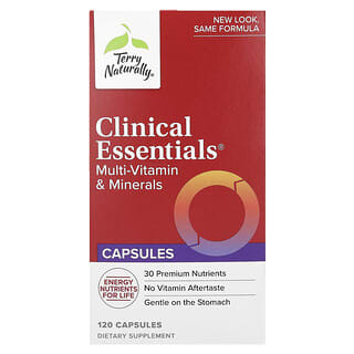 Terry Naturally‏, Clinical Essentials, מולטי-ויטמין ומינרלים, 120 כמוסות