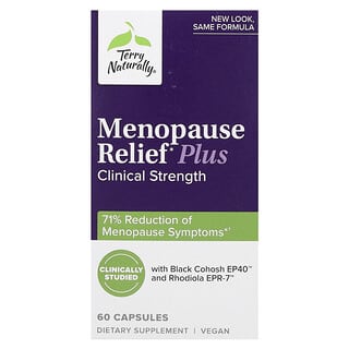 Terry Naturally, Menopause Relief Plus, средство для поддержки в период менопаузы, 60 капсул