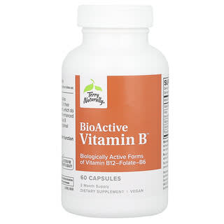 Terry Naturally, биоактивный витамин B, 60 капсул