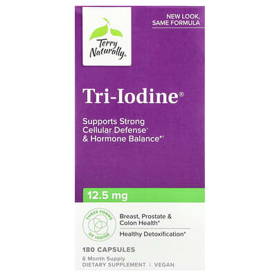 Terry Naturally, Tri-Iodine, 12.5 mg, 180 capsules