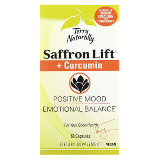 Terry Naturally, Saffron Life + Curcumina, 60 cápsulas