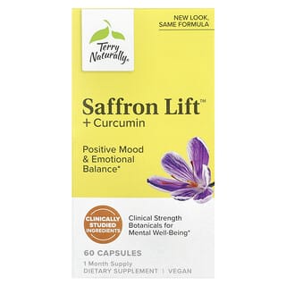 Terry Naturally‏, Saffron Life + Curcumin, מכיל 60 כמוסות
