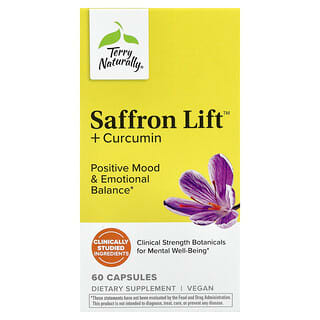 Terry Naturally, Saffron Lift™ con curcumina, 60 cápsulas