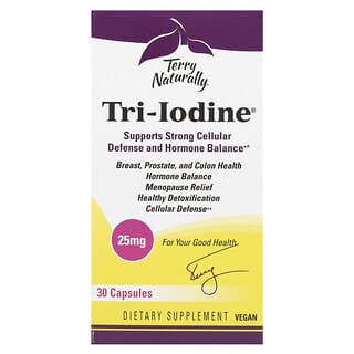 Terry Naturally, Tri-yodo, 25 mg, 30 cápsulas