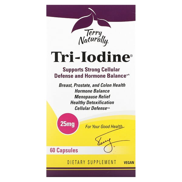 Terry Naturally (تيري ناتشورالي)‏, Tri-Iodine، ‏25 ملجم، 60 كبسولة