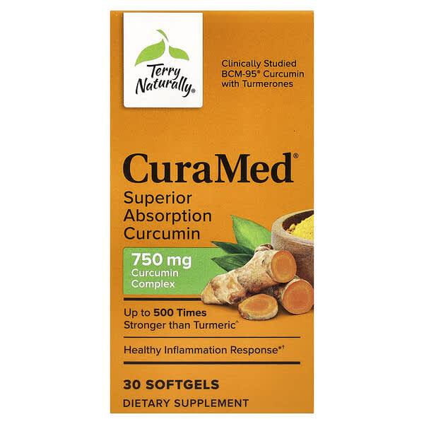 Terry Naturally, CuraMed®, Superior Absorption Curcumin, 30 Softgels — product photo 1