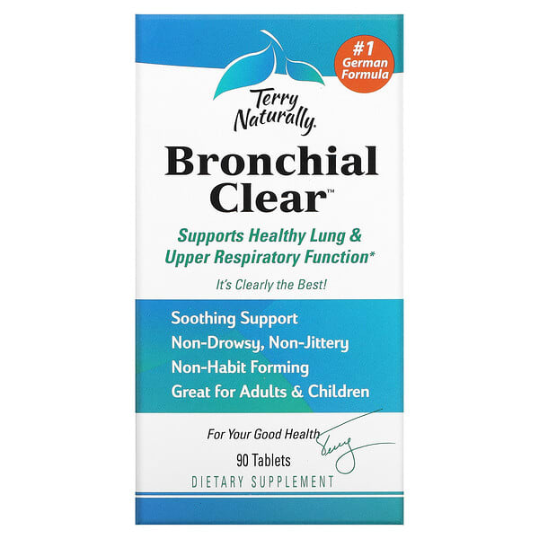 Terry Naturally, Bronchial Clear, 90 Tablets