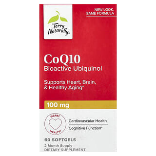Terry Naturally, CoQ10, Βιοδραστική Ubiquinol, 100 mg, 60 Μαλακές Κάψουλες