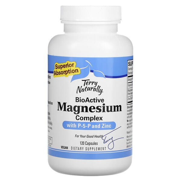 Terry Naturally, BioActive Magnesium Complex with P5P and Zinc, 120