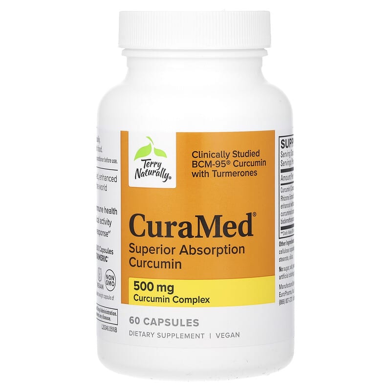 CuraMed, Superior Absorption Curcumin, 500 mg, 60 Capsules