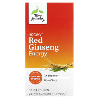 Terry Naturally, HRG80 Ginseng rouge Énergie, 30 capsules