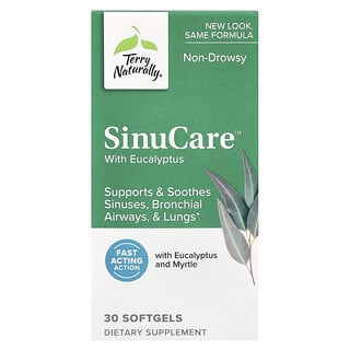 Terry Naturally, SinuCare™ à l'eucalyptus, 30 capsules à enveloppe molle